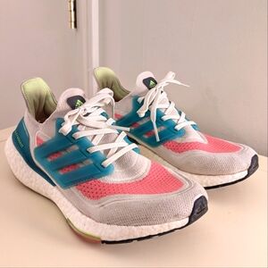 Adidas UltraBoost 21 Shoes Womens 7 White Tint Rose Tone 2021